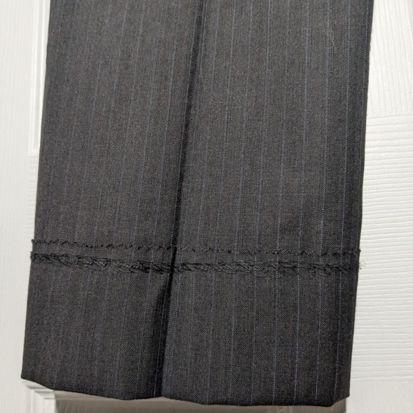 OSCAR DE LA RENTA Luxury Men's Suit Brown and Blue Stripped Size  46 Regular - Picture 14 of 17